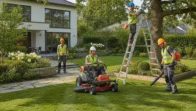 Arbor Tree Care crew providing tree removal and landscaping services in Saugus, MA