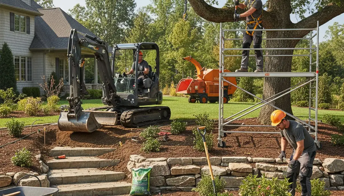 Arbor Tree Care crew providing tree removal and landscaping services in Saugus, MA