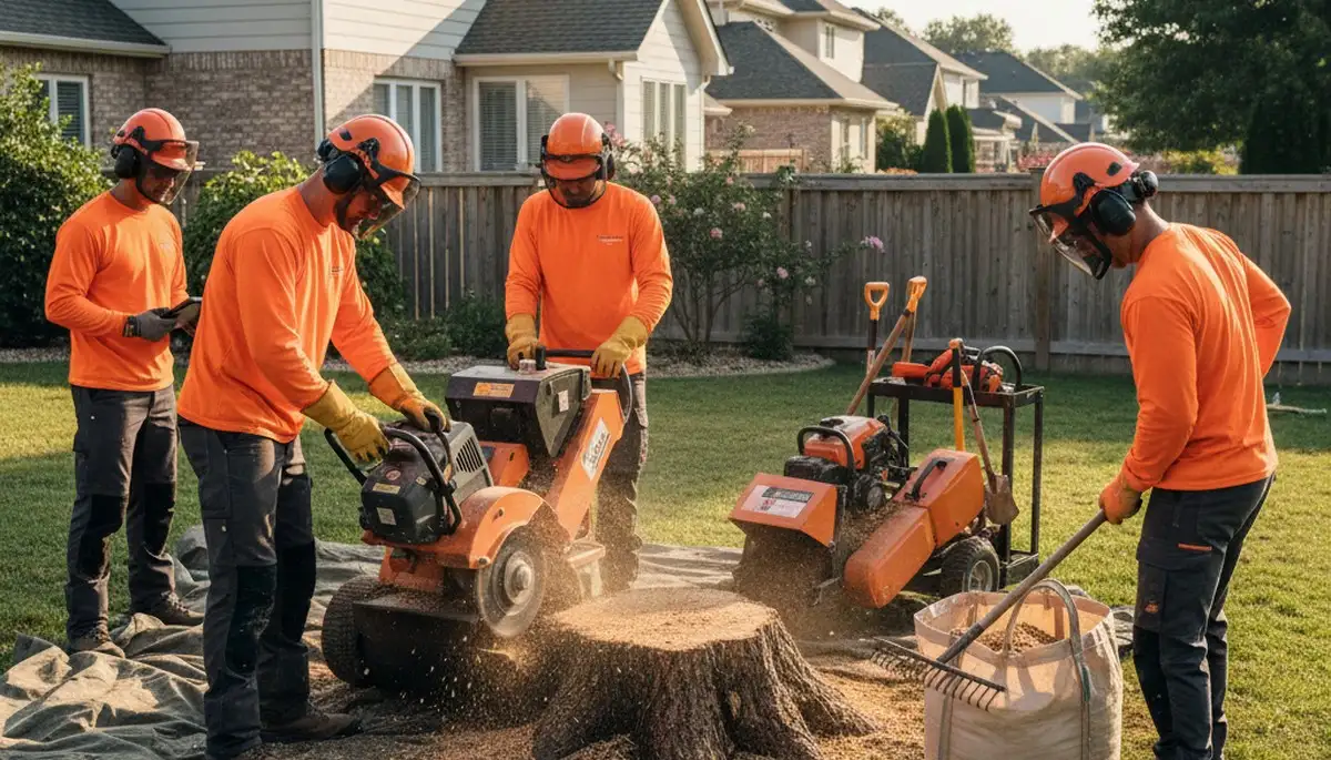 Stump removal service in Saugus, MA for lawns, driveways, and tight access areas