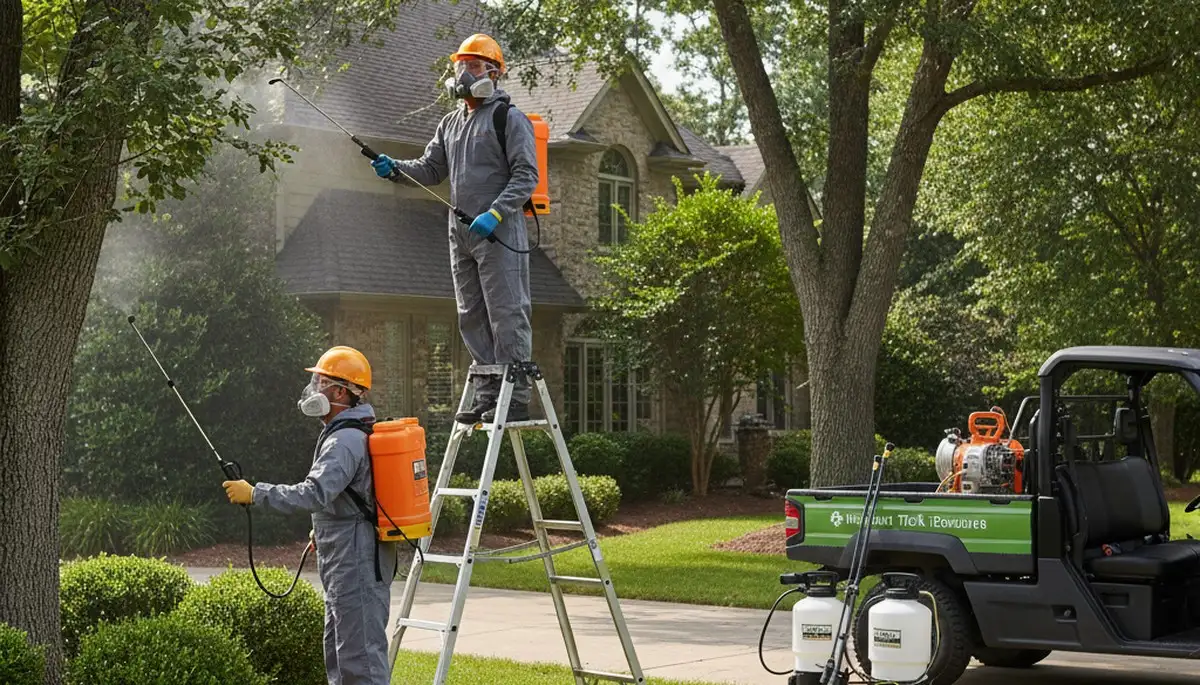 Professional tick control treatment for a Saugus, MA yard and tree-service property care visit
