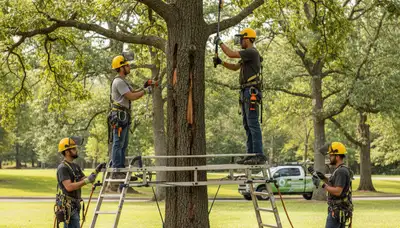 Arbor tree care treating diseased tree in Saugus, MA for fungus, rot, and decline