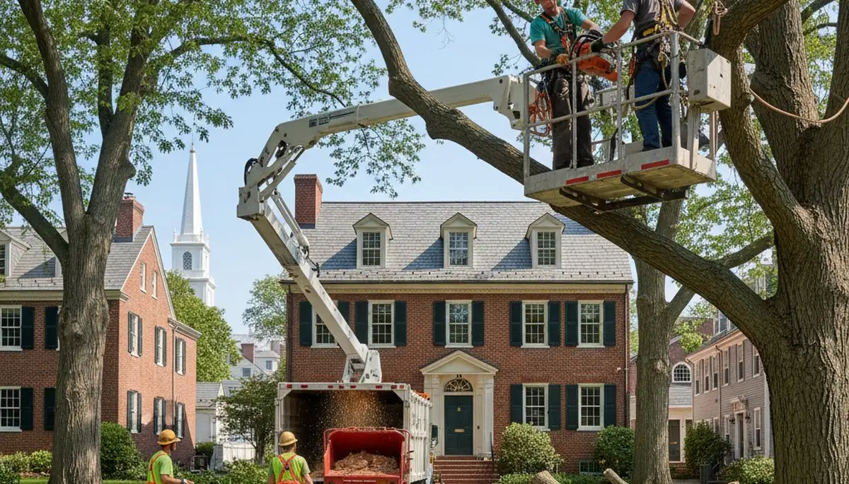 Tree service crew providing tree removal in Saugus, MA for residential and commercial properties