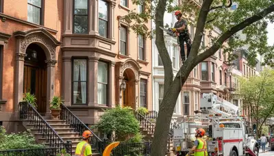 Tree service crew in Saugus, MA providing professional tree removal and trimming services