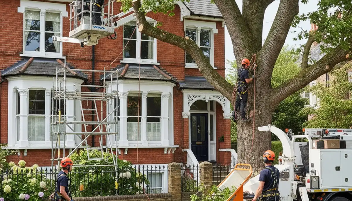 Tree service crew in Saugus, MA providing professional tree removal and trimming services