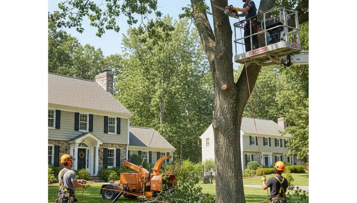 Tree service crew in Saugus, MA providing professional tree removal and trimming services