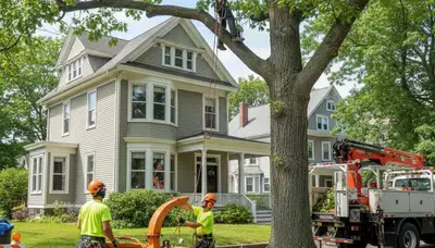 Tree removal crew in Saugus, MA providing professional tree service for residential properties