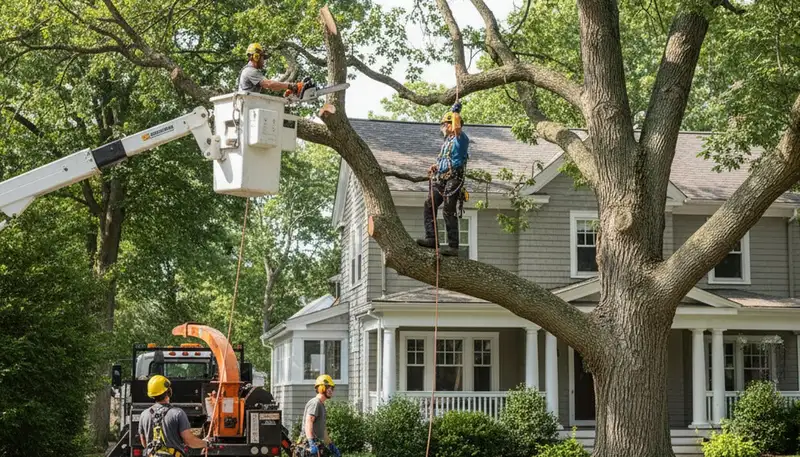 Tree service crew providing professional tree removal in Saugus, MA