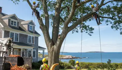 Tree service crew in Saugus, MA providing professional tree removal and trimming solutions