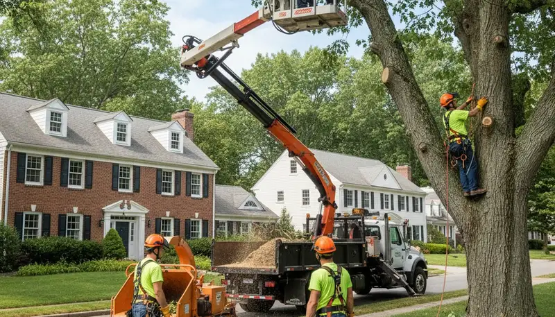 Tree service crew in Saugus, MA providing professional tree removal and trimming services